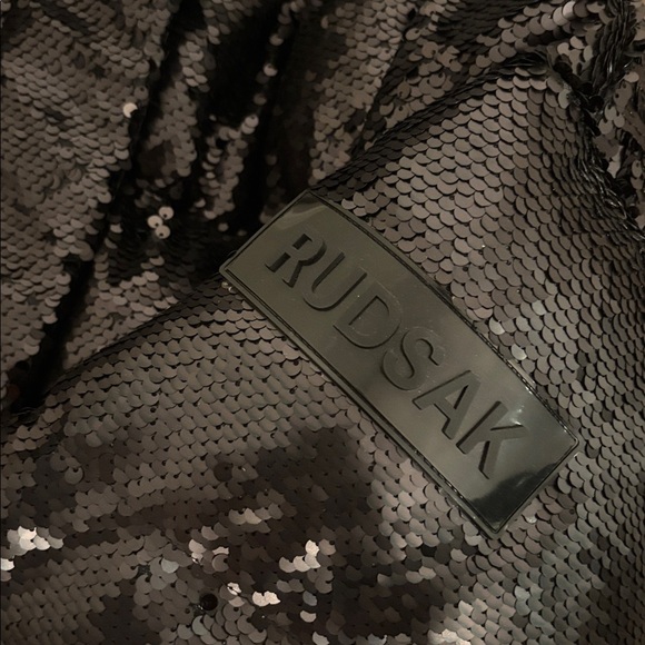 NWT Rudsak Laurence Winter Jacket black sequin, size medium - Picture 14 of 16